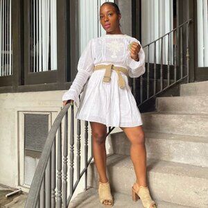 White Short Bohemian Dress